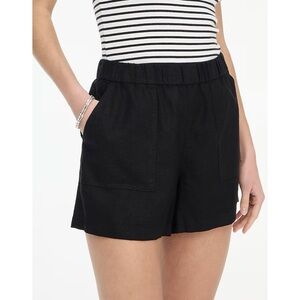NWT J. Crew Linen-blend Pull-on Short Black